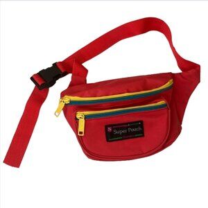 Shalamex Super Pouch fanny pack bum bag neon vintage ‘90s red yellow blue